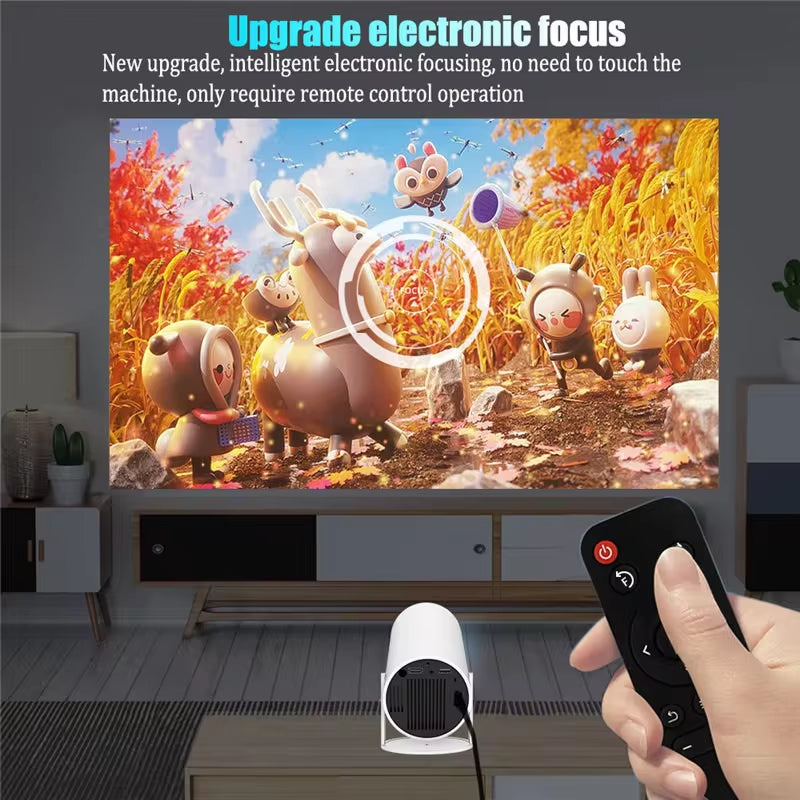 Proyector Smart HY300 4K: Conexión Bluetooth y Android para Reemplazar tu Televisor de Forma Innovadora